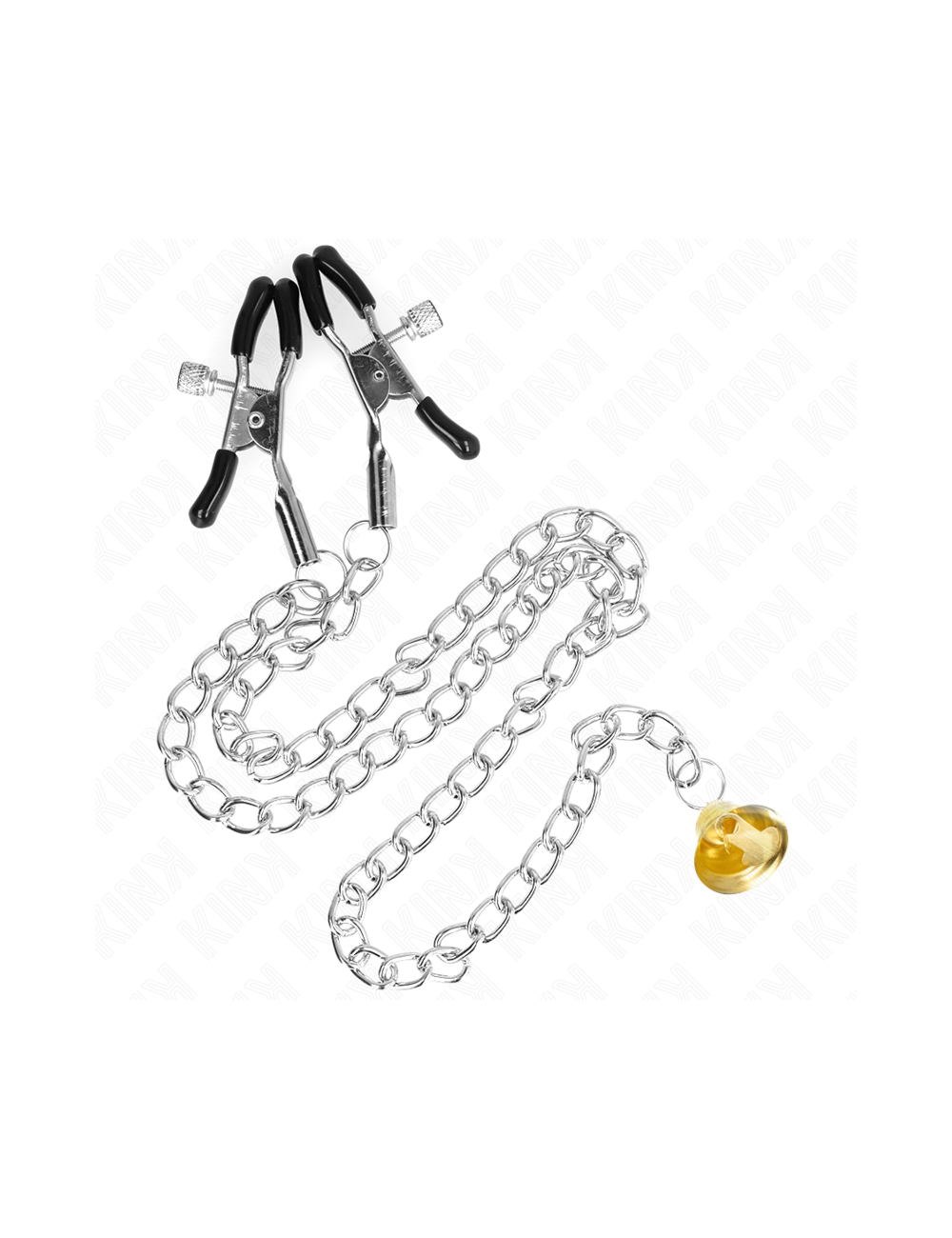KINK - PINZE PER CAPEZZOLI A CATENA CON PENDENTE IN CORNO 30 CM