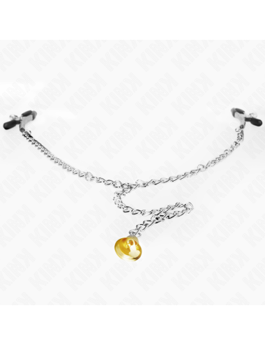 KINK - PINZE PER CAPEZZOLI A CATENA CON PENDENTE IN CORNO 30 CM