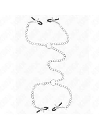 KINK - MORSETTI PER CAPEZZOLI A 4 CATENE 32 CM CON CATENE 14 CM