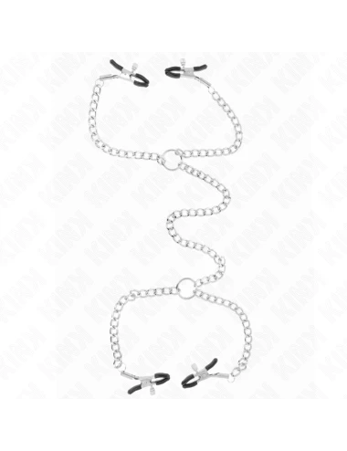 KINK - MORSETTI PER CAPEZZOLI A 4 CATENE 32 CM CON CATENE 14 CM
