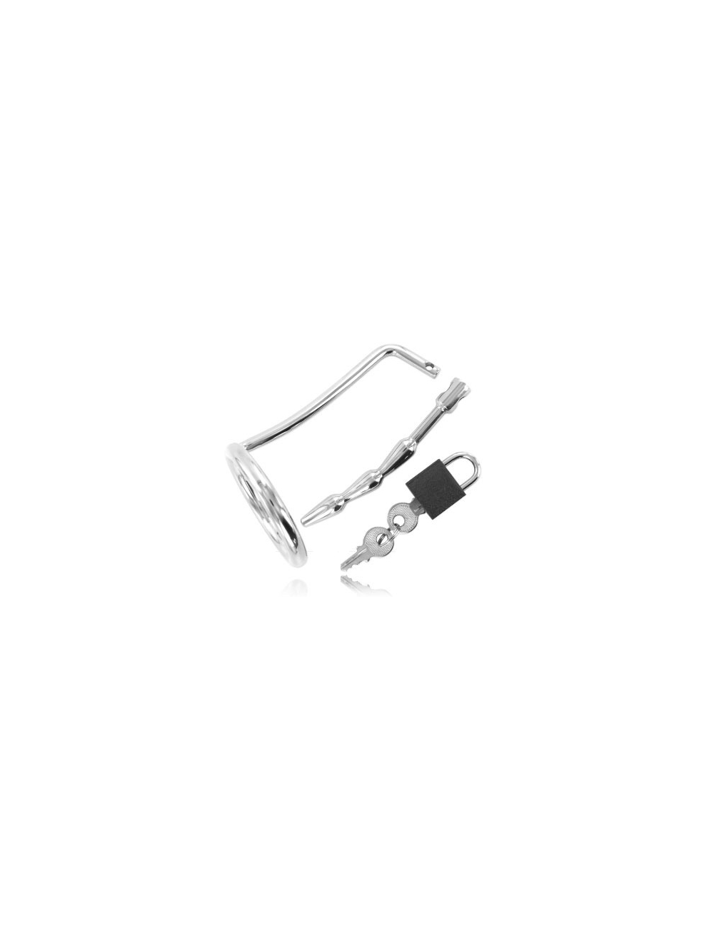 METAL HARD - ANELLO PER TESTICOLI CON TAPPO DI CASTIT URETRALE METAL HARD - ANELLO PER TESTICOLI CON TAPPO DI CASTIT URETRALE