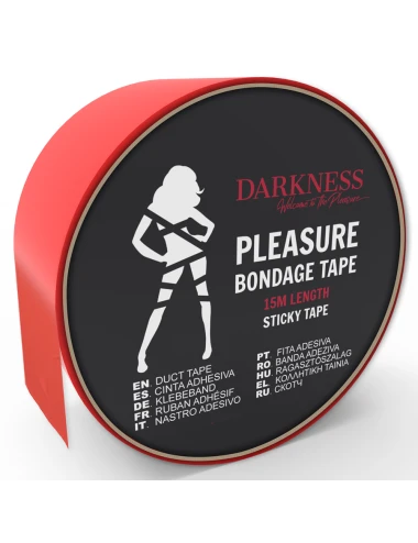 DARKNESS - NASTRO BONDAGE ADESIVO ROSSO 15M