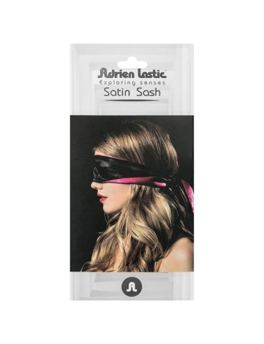 ADRIEN LASTIC - BENDA REVERSIBILE SATINATA ROSA/NERO