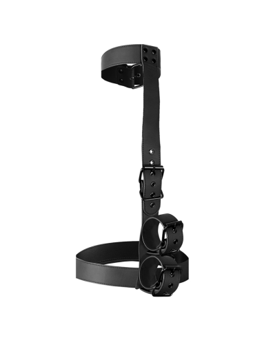 FETISH SUBMISSIVE BONDAGE - SET DI CONTENIMENTO DEL CORPO CON COLLETTO E POLSINI
