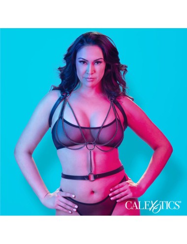 CALEXOTICS - EUPHORIA MULTICHAIN HALTER HARNESS PREMIUM TAGLIA PIÙ GRANDE