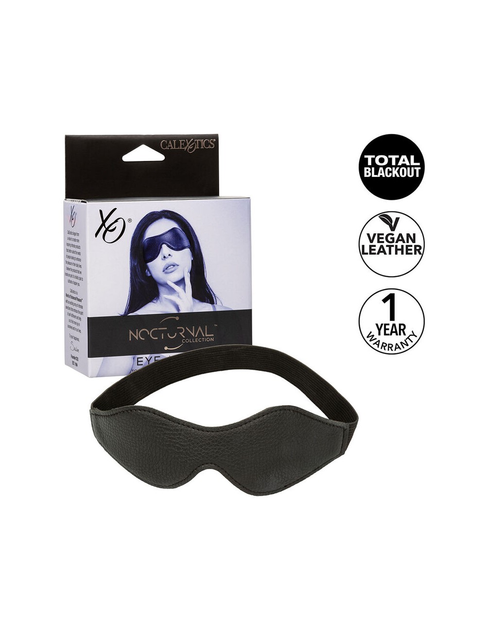 CALEXOTICS - NOCTURNAL MASCHERA IN PVC PELLE NERA CALEXOTICS - NOCTURNAL MASCHERA IN PVC PELLE NERA
