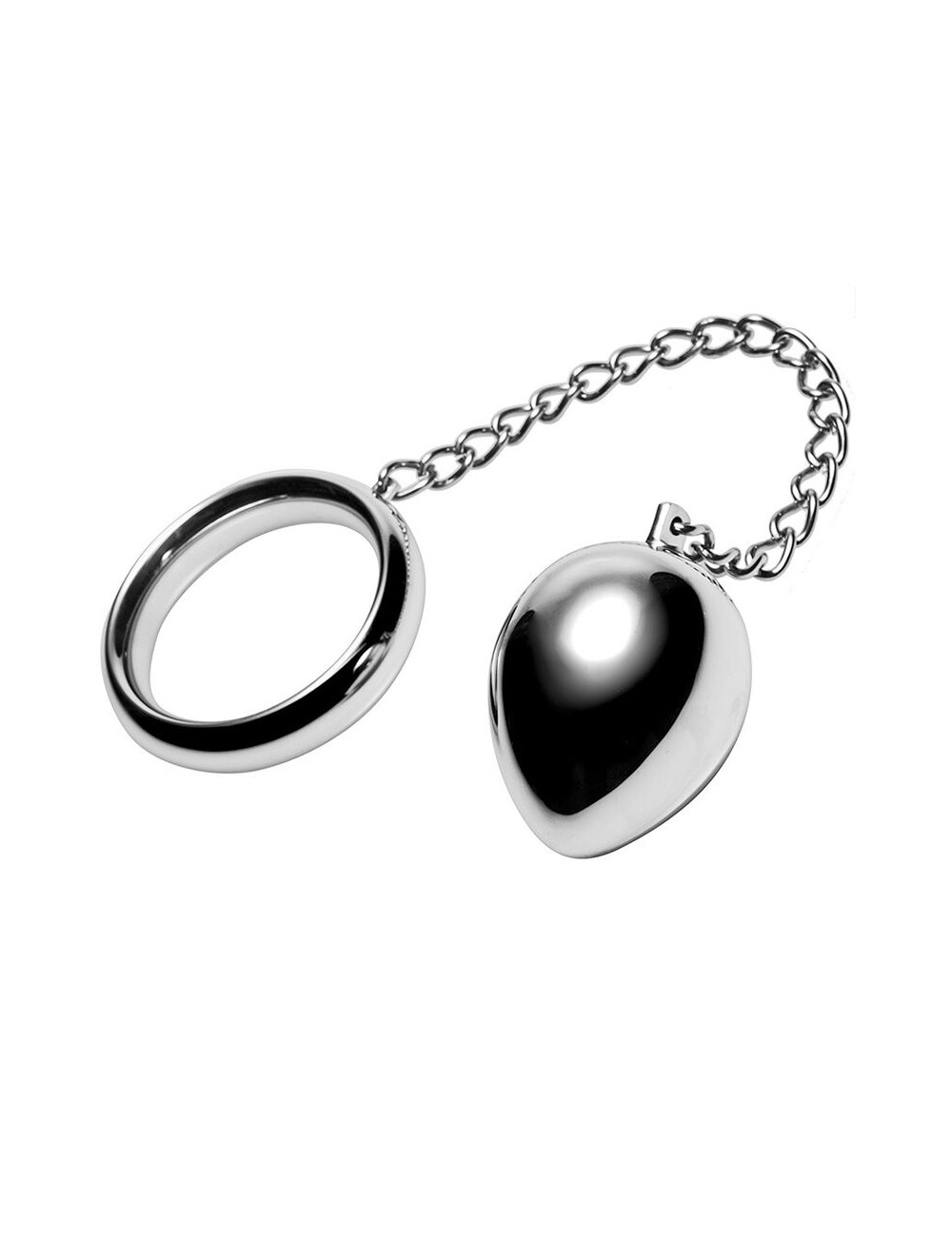 METAL HARD - ANELLO COCK 50MM + CATENA CON SFERA IN METALLO