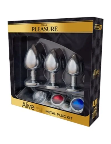ALIVE - KIT PIACERE ANALE 3 PLUG METAL