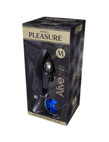 ALIVE - PIACERE ANALE MINI PLUG METAL BLU TAGLIA M