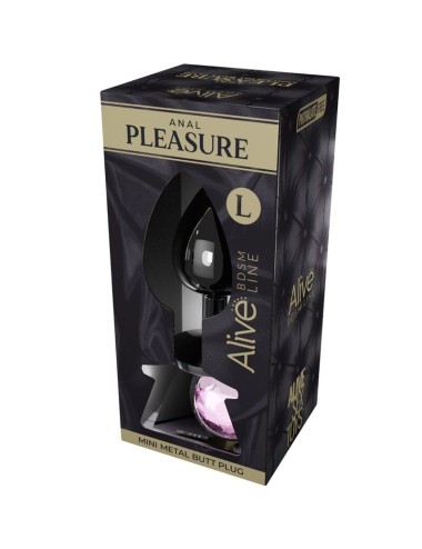 ALIVE - PIACERE ANALE MINI PLUG METAL ROSA TAGLIA L
