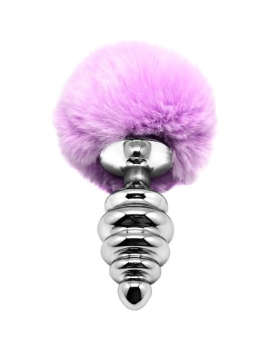 ALIVE - PLUG PIACERE ANALE SPIRALE METALLO FLUFFY VIOLA TAGLIA L