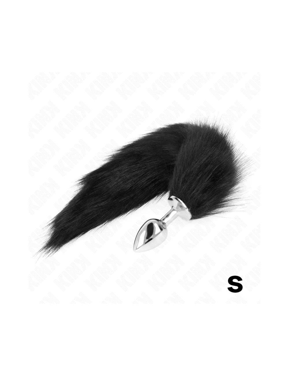 KINK - PLUG ANALE TAGLIA S 7 X 3 CM CON CODA SINTETICA 40 CM NERO