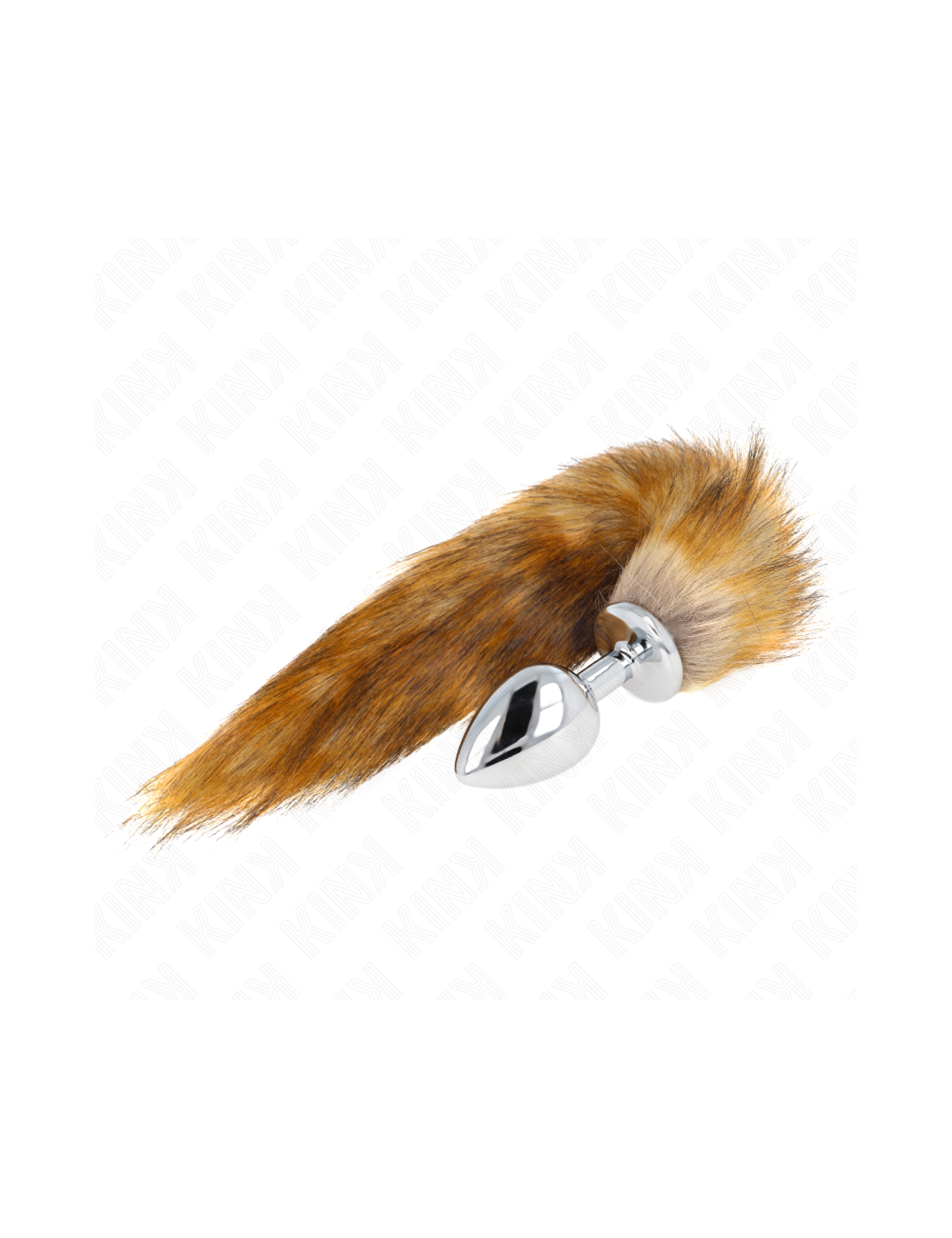 KINK - PLUG ANALE MISURA L 10 X 4 CM CON CODA SINTETICA 40 CM MARRONE