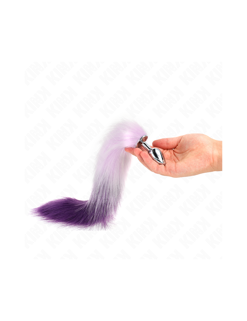 KINK - PLUG ANALE TAGLIA S 7 X 3 CM CON CODA SINTETICA 40 CM VIOLA