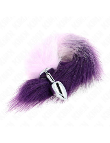 KINK - PLUG ANALE TAGLIA S 7 X 3 CM CON CODA SINTETICA 40 CM VIOLA