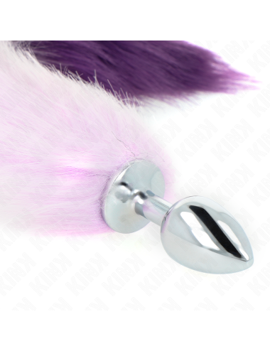 KINK - PLUG ANALE TAGLIA S 7 X 3 CM CON CODA SINTETICA 40 CM VIOLA