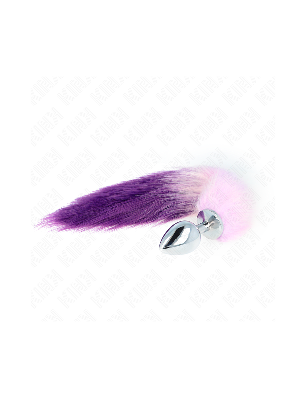 KINK - PLUG ANALE MISURA L 10 X 4 CM CON CODA SINTETICA 40 CM VIOLA