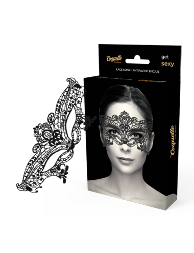 COQUETTE CHIC DESIRE - MASCHERA AMPIA IN PIZZO NERO