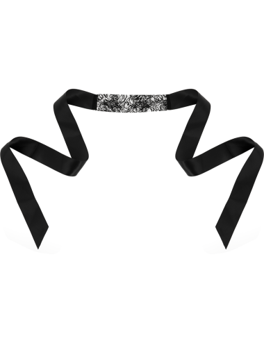 COQUETTE CHIC DESIRE - MASCHERA IN PIZZO NERO CON NASTRO