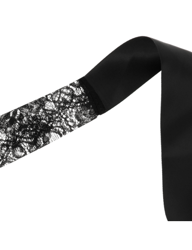 COQUETTE CHIC DESIRE - MASCHERA IN PIZZO NERO CON NASTRO