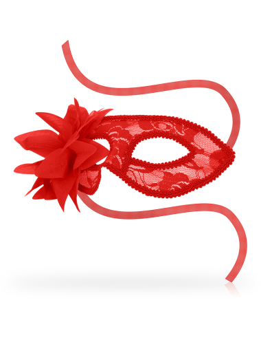 OHMAMA - MASCHERE MASCHERE CON PIZZO E FIORE ROSSO
