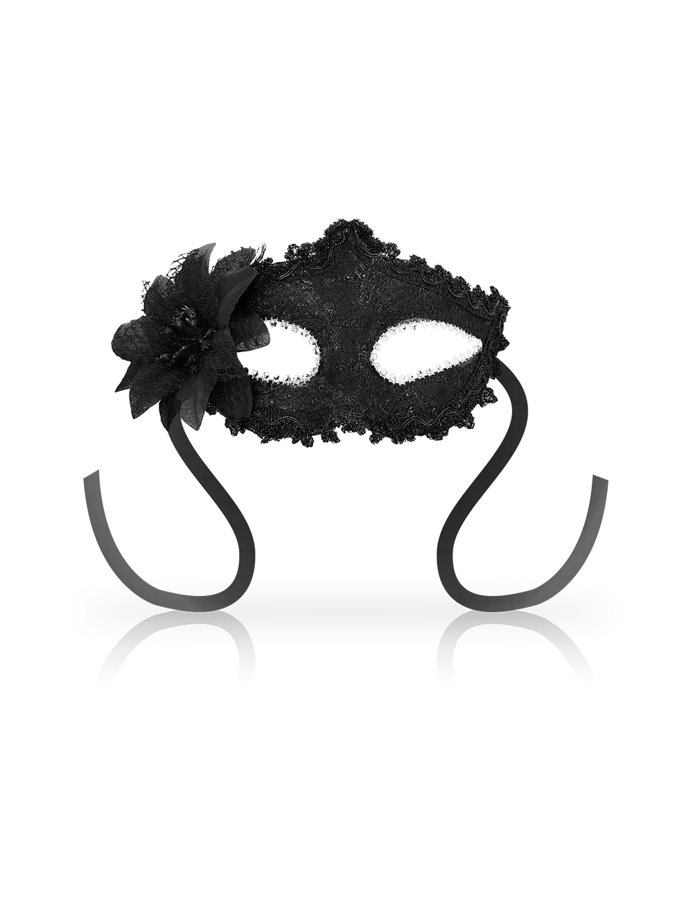 OHMAMA - MASCHERE ANTIZAZ STILE VENEZIANO FIORE LATERALE - NERA OHMAMA - MASCHERE ANTIZAZ STILE VENEZIANO FIORE LATERALE - NERA