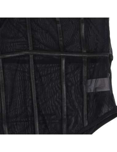 SUBBLIME - BODY CON BRETELLE A CATENA NERA S/M