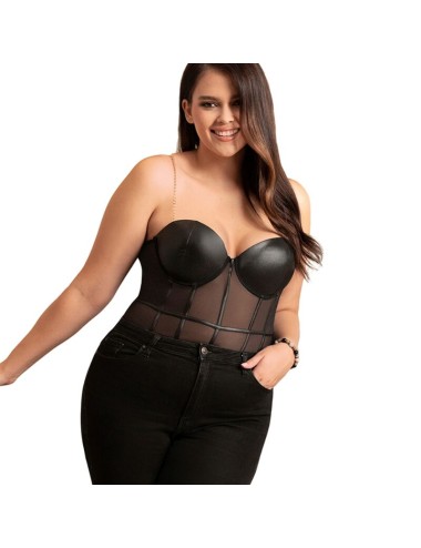 SUBBLIME - BODY CON BRETELLE A CATENA NERA L/XL
