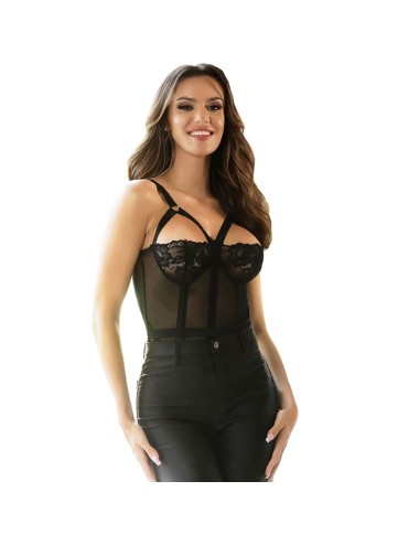 SUBBLIME - ORSACCHIOTTO CON DETTAGLIO REGGISERA PETTO NERO S/M