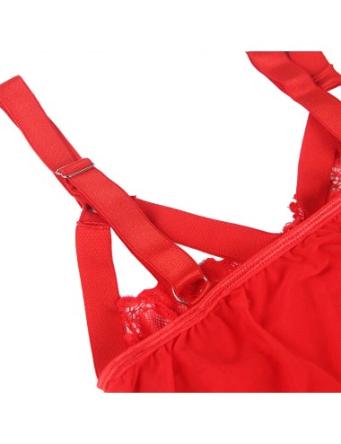 SUBBLIME - ORSACCHIOTTO CON REGGERA DETTAGLIO PETTO ROSSO S/M
