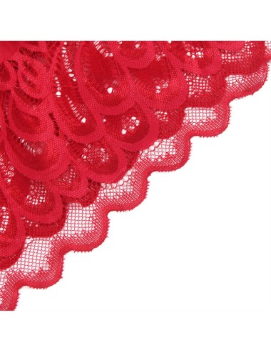 SUBBLIME - BABYDOLL IN RASO CON PIZZO ROSSO S/M