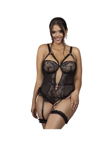 SUBBLIME - ORSACCHIOTTO CON GIARRETTIERA CON DETTAGLIO IN PIZZO E STRISCE NERO L/XL