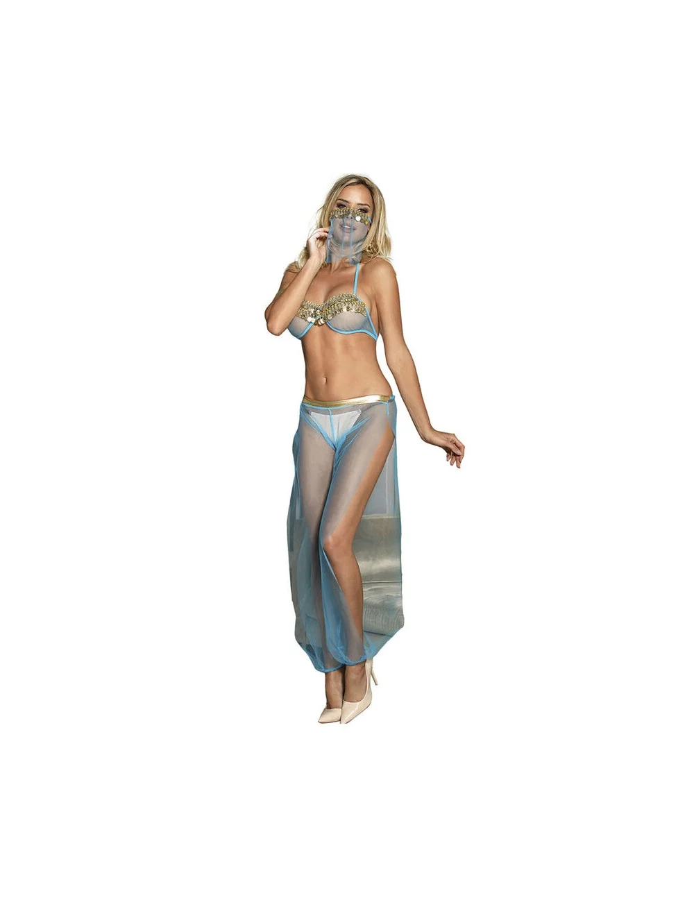 SUBBLIME - SET DI LINGERIE BLU STILE INDIA L/XL SUBBLIME - SET DI LINGERIE BLU STILE INDIA L/XL