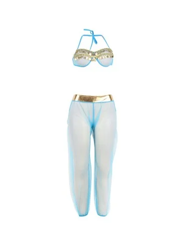 SUBBLIME - SET DI LINGERIE BLU STILE INDIA L/XL