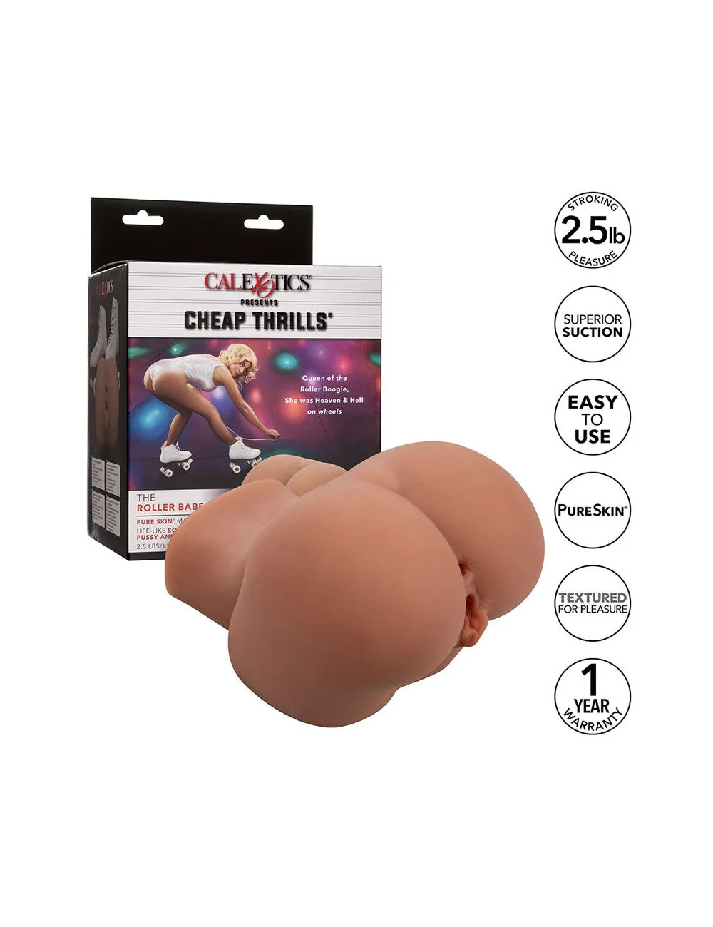 CALEXOTICS - THE ROLLER BABE DOPPIO MASTURBATORE REALISTICO FLESH CALEXOTICS - THE ROLLER BABE DOPPIO MASTURBATORE REALISTICO FLESH