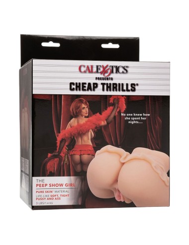 CALEXOTICS - THE PEEP SHOW GIRL DOPPIO MASTURBATORE REALISTICO FLESH