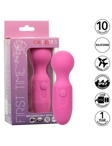 CALEXOTICS - FIRST TIME MASSAGGIATORE RICARICABILE 10 VIBRAZIONI ROSA