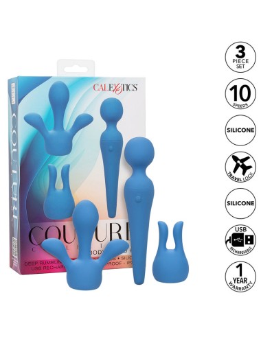 CALEXOTICS - COUTURE KIT VIBRATORE WAND 10 VIBRAZIONI BLU