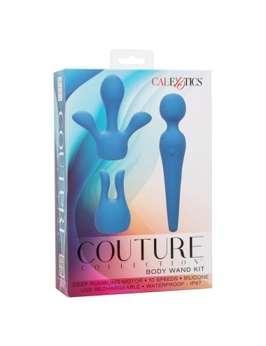 CALEXOTICS - COUTURE KIT VIBRATORE WAND 10 VIBRAZIONI BLU
