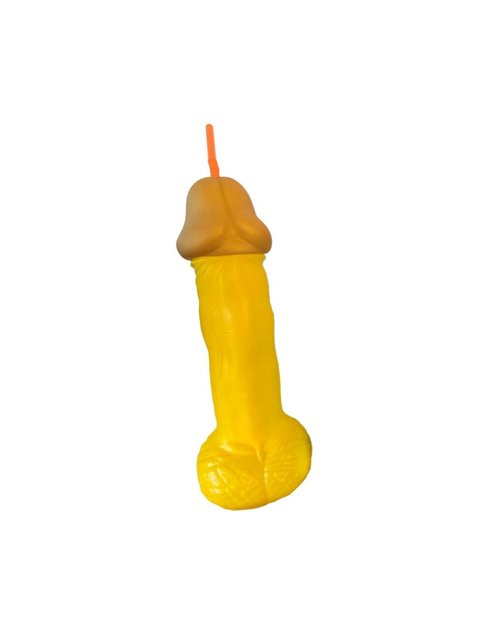 DIABLO PICANTE - VASO PENE PLÁSTICO AMARILLO DIABLO PICANTE - VASO PENE PLÁSTICO AMARILLO