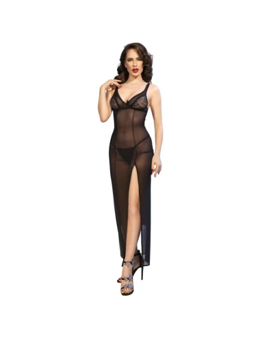 CHILIROSE - CR 4723 BABYDOLL LUNGO E PERIZOMA NERO M