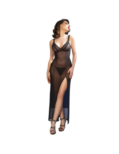 CHILIROSE - CR 4723 BABYDOLL LUNGO E PERIZOMA NERO M