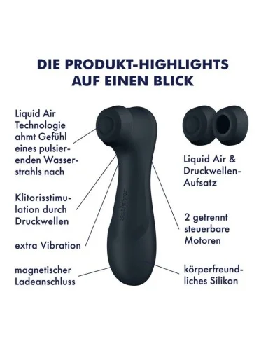 SATISFYER - TECNOLOGIA PRO 2 GENERAZIONE 3 ARIA LIQUIDA NERO