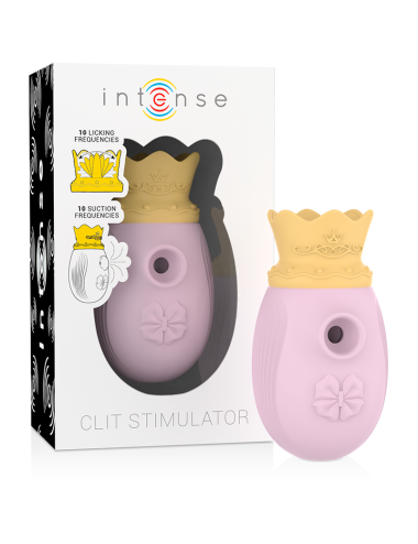 INTENSE - STIMOLATORE DEL CLIT 10 FREQUENZE DI LECCATA E ASPIRAZIONE - ROSA