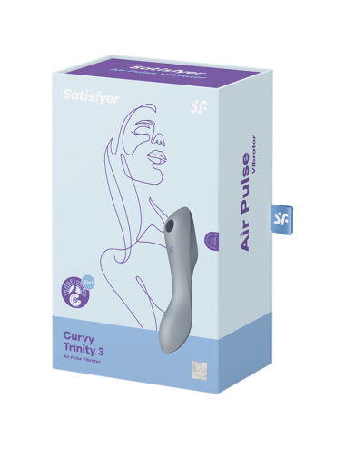 SATISFYER - VIBRATORE CURVY TRINITY 3 AIR PULSE GRIGIO