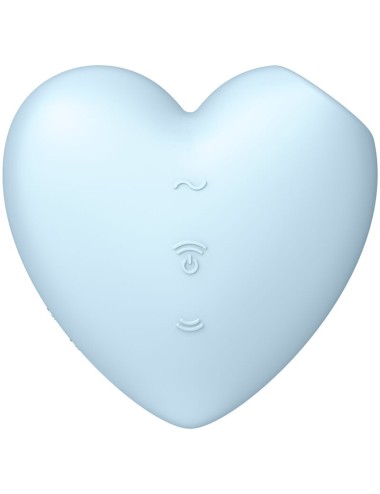 SATISFYER - CUTIE HEART STIMOLATORE E VIBRATORE A IMPULSI D'ARIA BLU