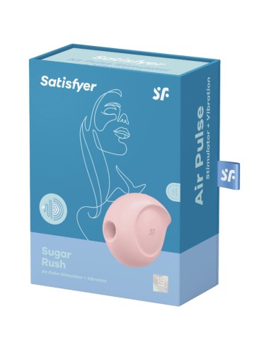 SATISFYER - STIMOLATORE DI IMPULSI D'ARIA SUGAR RUSH E VIBRATORE ROSA
