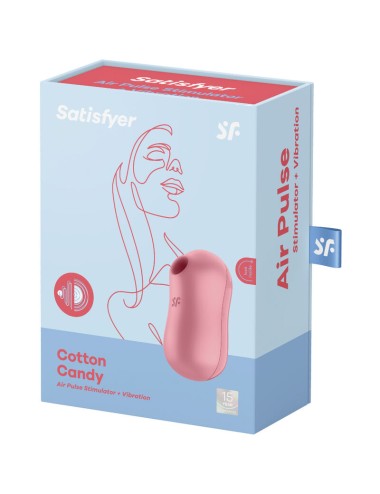 SATISFYER - STIMOLATORE E VIBRATORE D'ARIA PER ZUCCHERO DI COTONE ROSA