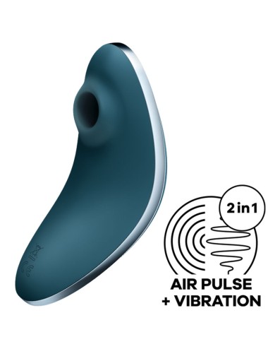 SATISFYER - VULVA LOVER 1 STIMOLATORE E VIBRATORE A IMPULSI D'ARIA BLU