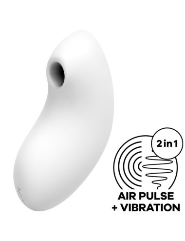 SATISFYER - STIMOLATORE E VIBRATORE A IMPULSI D'ARIA VULVA LOVER 2 BIANCO